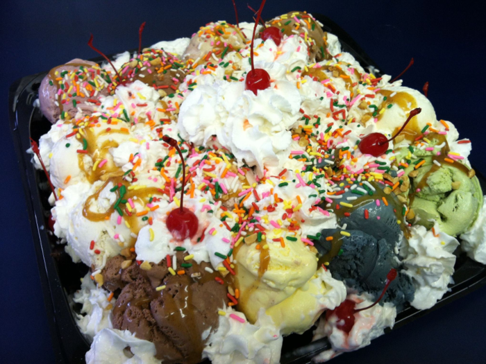 The BIG BANG SUNDAE is from Big Dipper Ice Cream in Missoula, MT. It