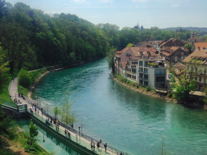 "The medieval part of Bern is amazing. The river is also beautiful, it