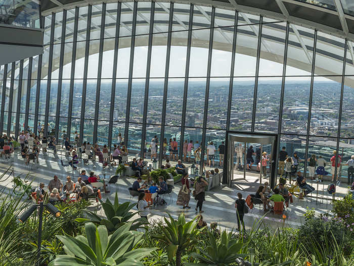 6. London, UK — The British capital is full of fun things to do in a group, especially in hip, bar-heavy areas like Shoreditch. For a fancier night out, go for drinks at Sky Garden, a bar filled with plants at the top of the Walkie Talkie skyscraper. At over 500-feet, the view across the River Thames is spectacular.