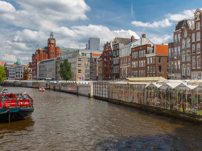 3. Amsterdam, Netherlands — When in Amsterdam, head to Bloemenmarkt, a floating flower market, for a colourful, flower-filled experience, and pick up a caramel Stroopwafel from one of the many food stalls at Albert Cuypmarkt market. If your group is more into beer than dessert, plan a tour of the Heineken brewery.