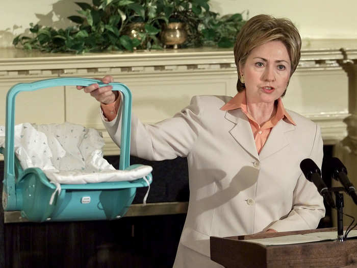 Later that year, Clinton held an event at the White House on preventing potential harm to children from defective products.