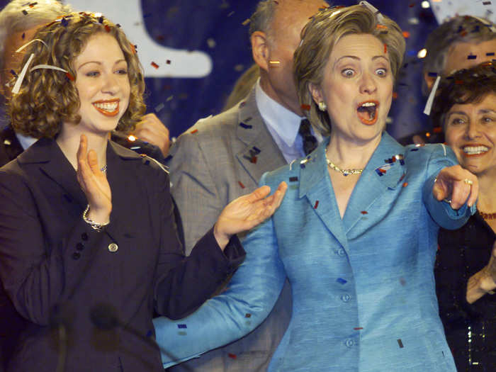 She won that New York Senate seat on November 7, 2000. Definitely not a "low energy" candidate, based on this picture.