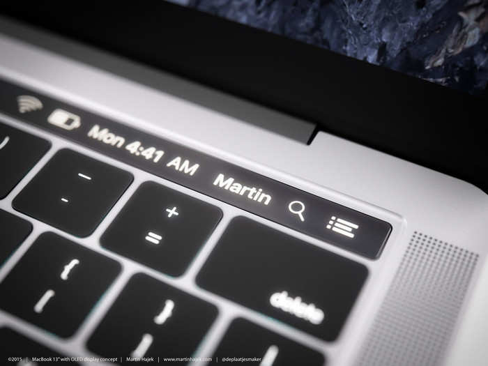 The touchscreen bar could be a great place for the traditional Mac menu bar.