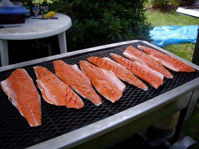 Farm-raised salmon has to be dyed pink, otherwise it would be white.