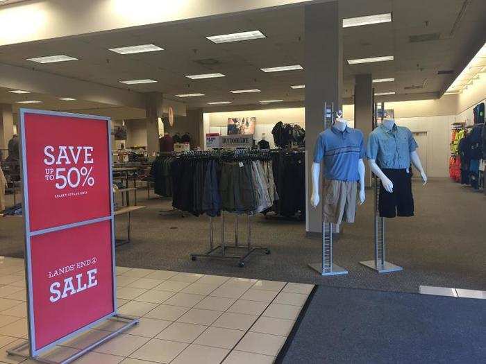 Stepping inside, shoppers are greeted by a massive sale sign and ushered into the Land