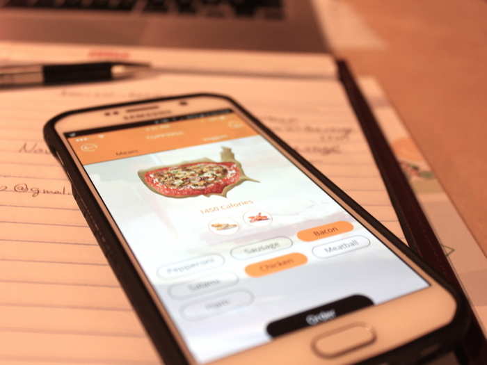 You will also be able to order a pizza through the BeeHex app, which pings you when it