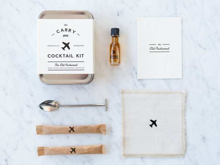 With this handy kit, you can create your own specialty cocktail mid-flight.