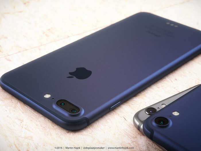 The concept also features a dual-lens camera, which reports have said Apple will add to the larger and more expensive iPhone 7 Plus.