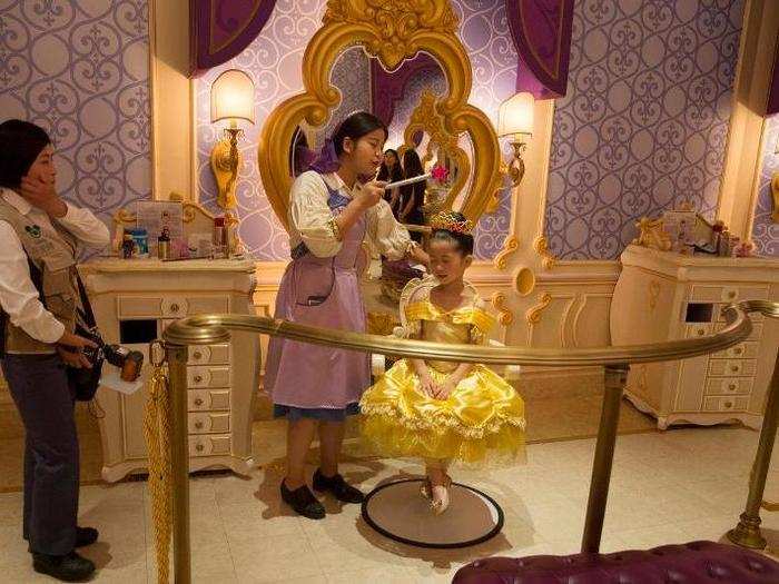 For those looking for a fairytale makeover, the castle is also home to the Bibbidi Bobbidi Boutique. A makeover costs $121 to $455.