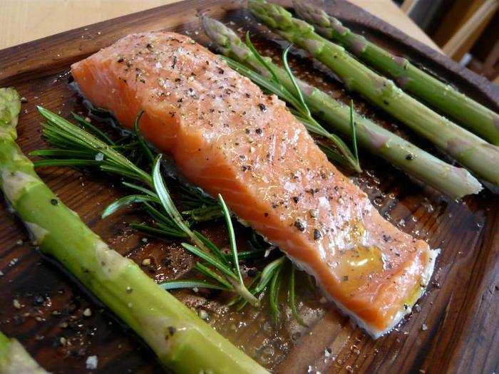 After exercise: Salmon.