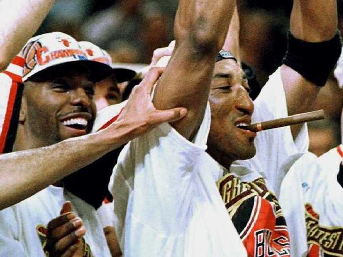 John Salley, left, was a backup power forward.