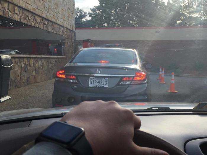 I attempted to go through the drive-thru, but it was too packed. Cook Out is popular and the line of cars is constantly wrapped all the way around the building.