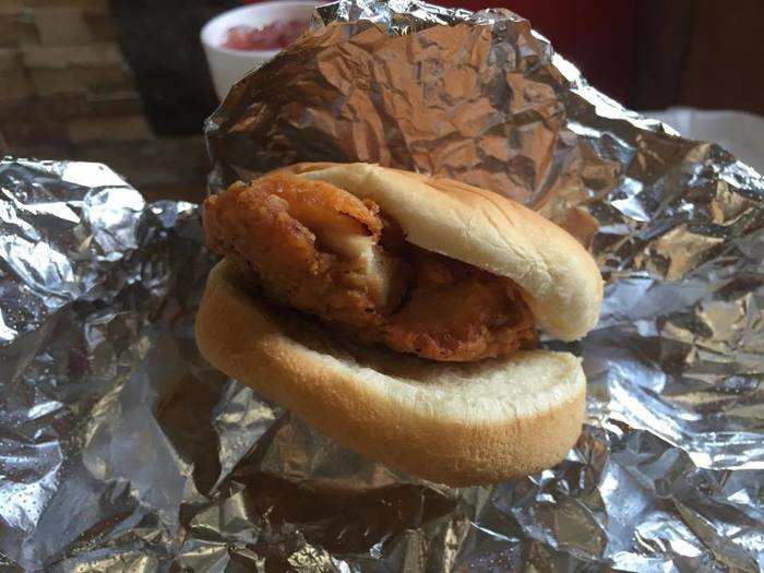 The second tray featured Cook Out