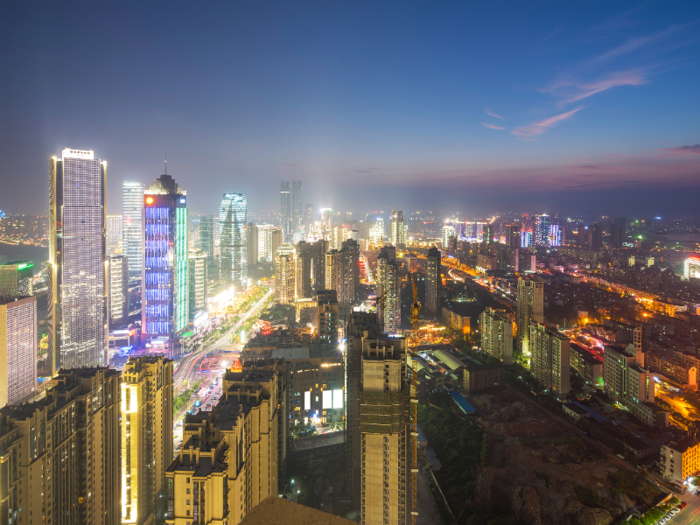 No. 20: Wuhan, China, has 602 tall buildings in 8,494 square kilometers.