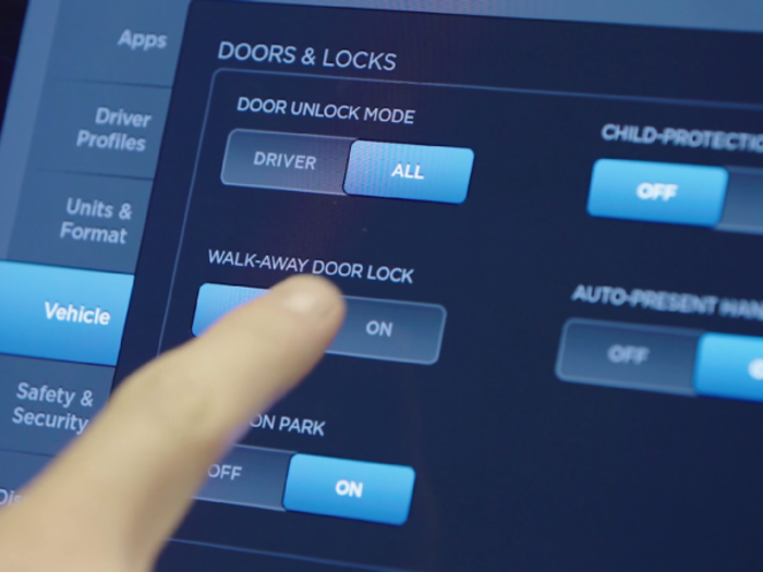 11. You can have the Model S automatically lock itself once you