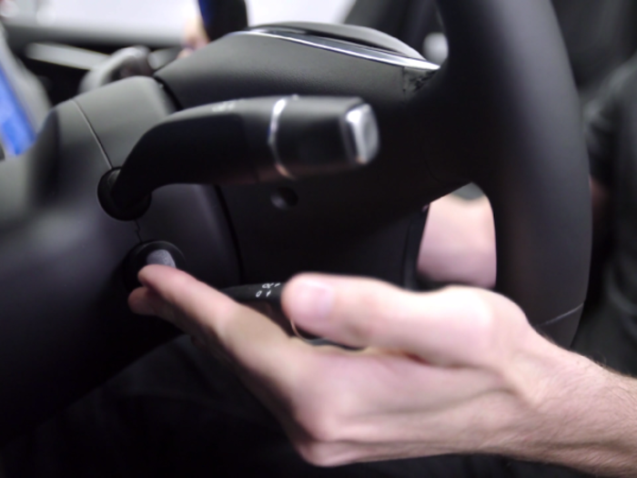 17. The steering wheel itself is completely adjustable. There