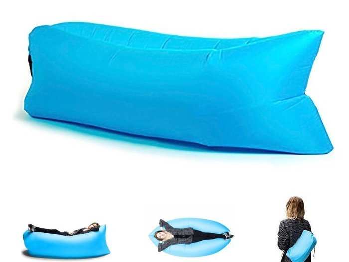 The inflatable lounger doesn