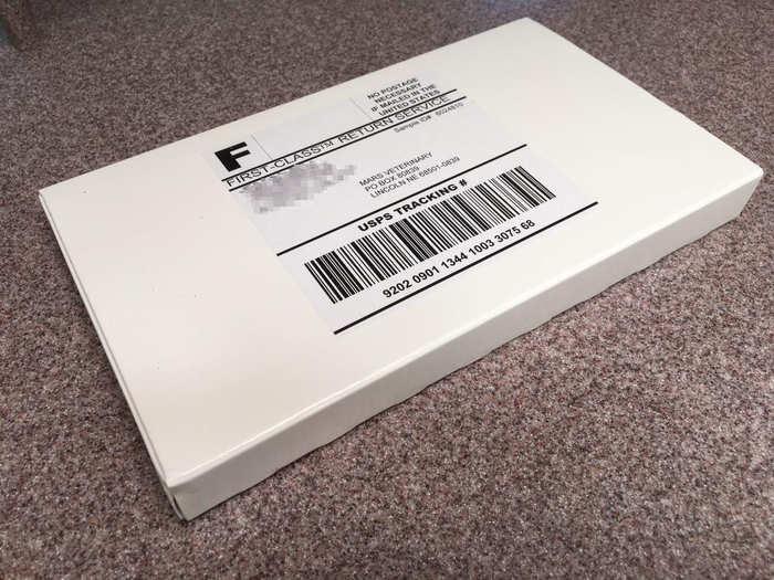 Once the swabs were dry, I resealed them, packed them back up, and popped it in the mail. Once it got to Wisdom Panel