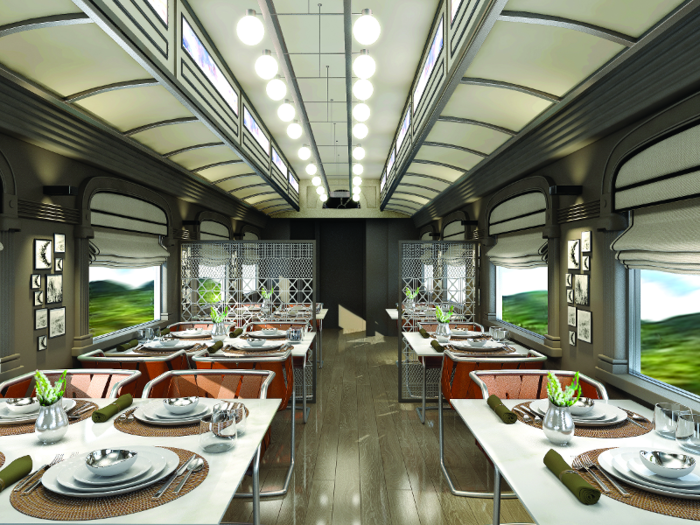 The train is all luxury, and currently being refurbished. It has two dining cars, with food catered by chefs at a Belmond hotel in Cusco.