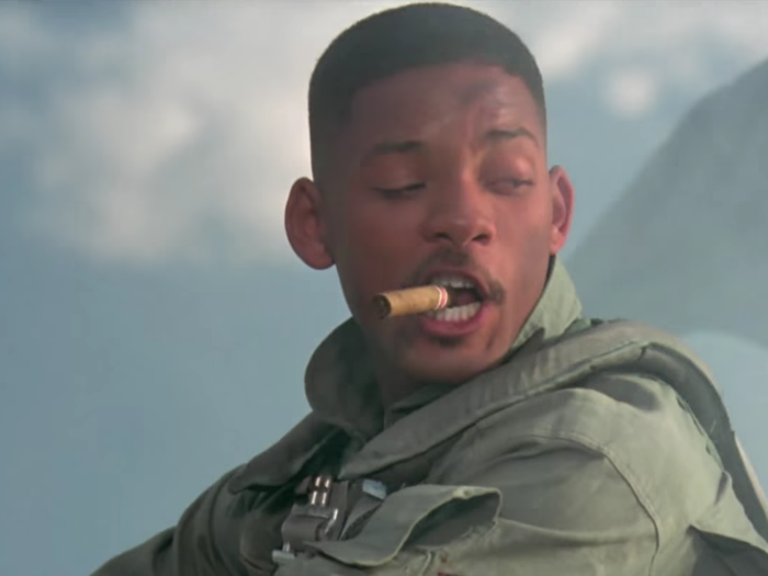 Before "Independence Day," Will Smith was just a fresh prince living in Bel Air. He played Captain Steven Hiller, who memorably punches an alien in the face.