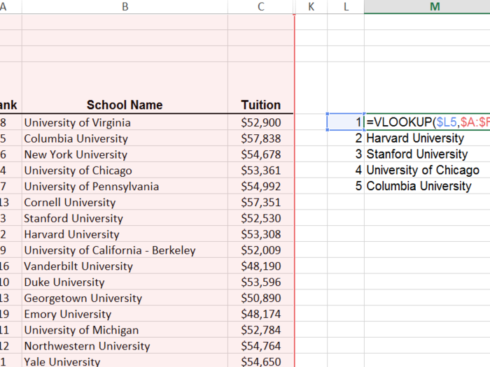 8. Pull out the exact data you want with VLOOKUP