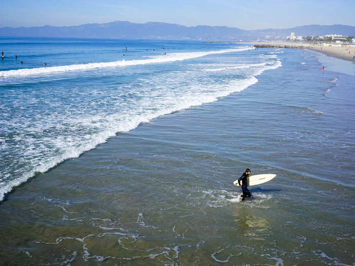 California, US, 2% — Surfer types are drawn to California, where popular beaches like Venice Beach in Los Angeles, offer big waves in beautiful surroundings. There