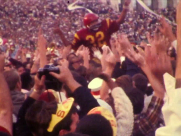 He became an all-time great at USC when he scored the game-winning touchdown against city rival UCLA in 