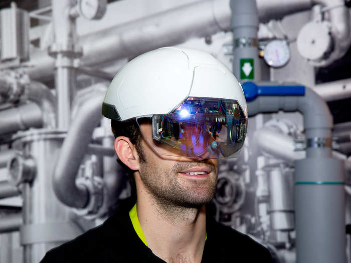 This helmet will provide industrial workers with augmented reality.