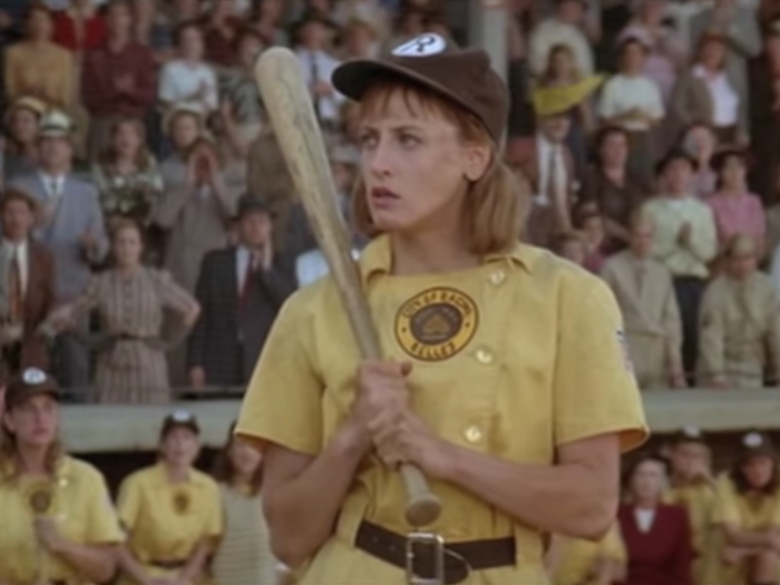 You might not have recognized her, but Petty was on the team in the 1993 classic "A League of Their Own."