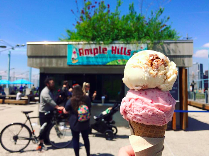 Cool down with locally made ice cream from Ample Hills Creamery. Flavors include Salted Crack Caramel and Ooey Gooey Butter Cake.