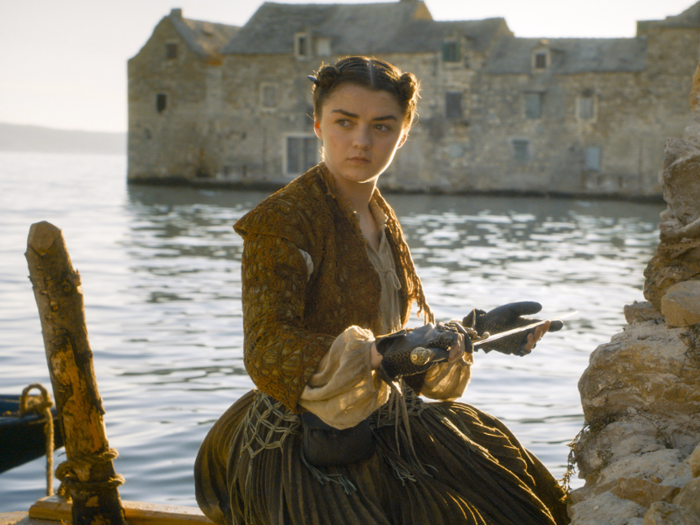 Maisie Williams plays Arya Stark, who at one point had to pretend to be a boy in order to survive.