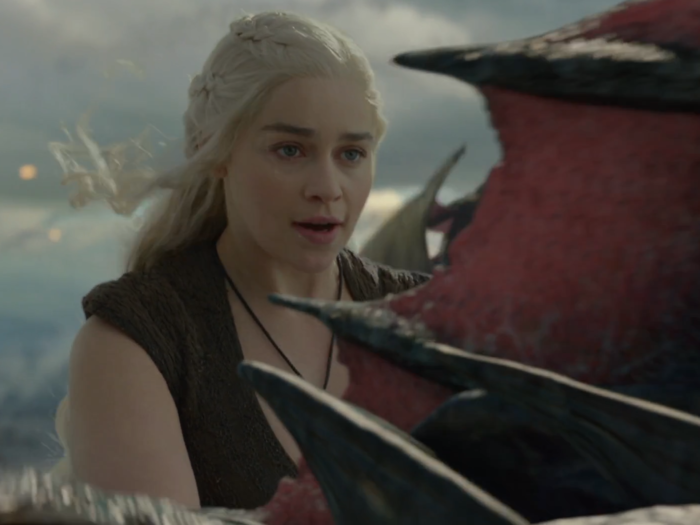 Emilia Clarke plays the very blonde Mother of Dragons, Daenerys Targaryen.