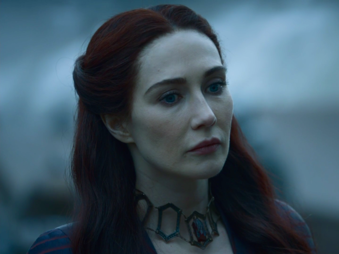 Dutch actress Carice van Houten wears a wig to play Melisandre; it