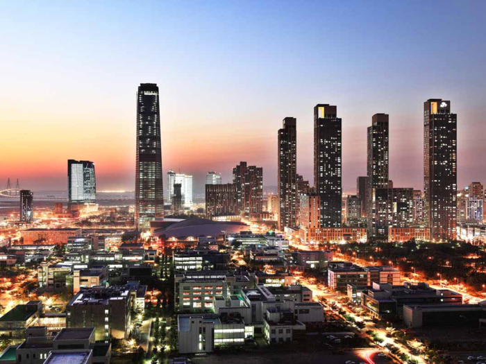 Songdo, South Korea is a so-called "smart city" located on 1,500 acres of waterfront land. Completed in 2015, Songdo