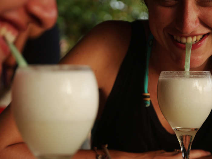 PUERTO RICO: Piña Colada — the tropical blend of pineapple juice, rum, ice, and coconut cream is said to have been invented by a Puerto Rican pirate.