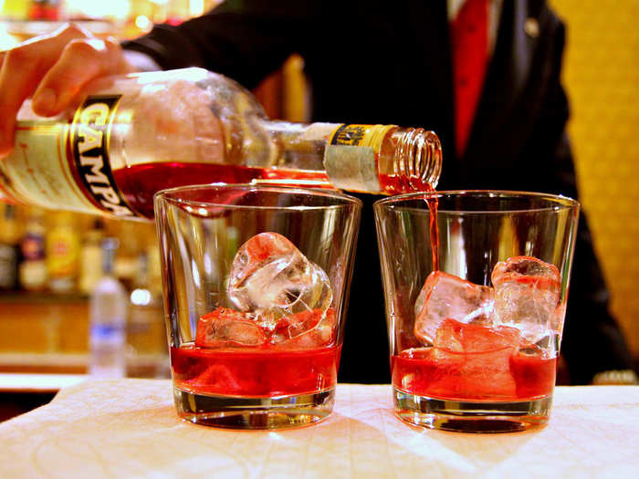 ITALY: Negroni — a mix of gin, Campari, sweet vermouth, and an orange twist is the Italian drink of choice.