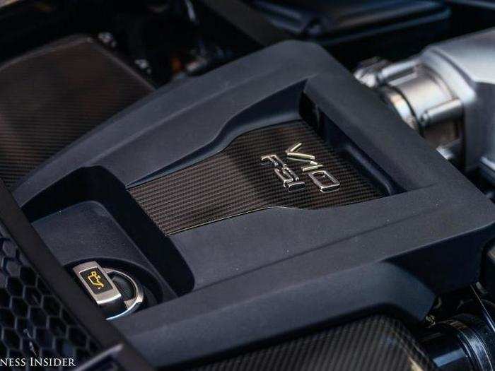 The R8 V10, our test car, came with a detuned 540-horsepower variant.