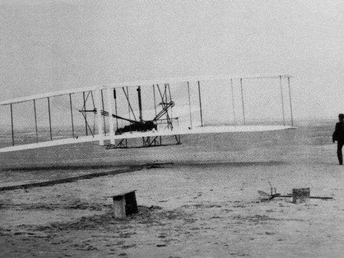 In 1903 the Wright Brothers flew for the first time. 66 years later, man landed on the Moon in 1969.