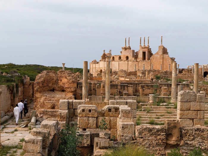 The port of Leptis Magna in Libya was one of the crown jewels of the Roman Empire.