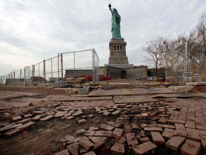 Higher water levels would make the flooding New York experienced during Hurricane Sandy in 2012 even more severe. The National Park Service has estimated that $1.51 billion worth of assets are threatened by sea-level rise — Lady Liberty included.