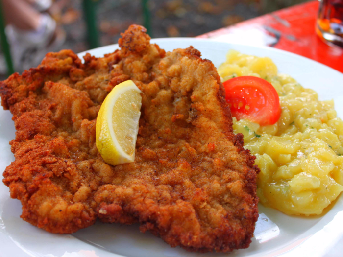 Eat a Schnitzel. The breaded veal cutlet is a staple of German cuisine, along with pork chops, pretzels, wurst and Käsespätzle (a sort of local mac and cheese).