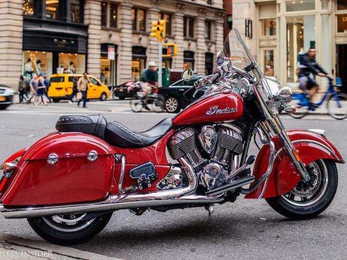 First up is the Springfield, named for the Massachusetts town where Indian was founded. This is a throwback classic touring motorcycle, intended to carry one or two riders on a serious road trip.