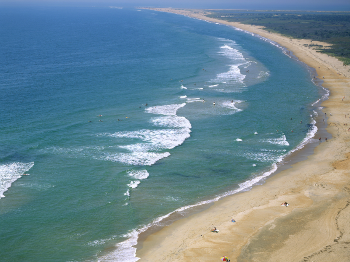 11. Protected as a National Seashore, Cape Hatteras includes miles of undeveloped shoreline along the Outer Banks of North Carolina. It has something for everyone, from plants and wildlife to salt marshes and ocean waves and even a lighthouse. Consider a trip to Ocracoke, at the southern tip of the cape, to enjoy miles of uninhabited shoreline.