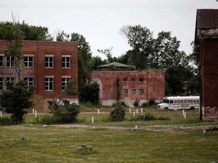 Dilapidated buildings are reminders of the failed institutions that have been on the island at different times, including a halfway house, sanitarium, military camp, and missile base.