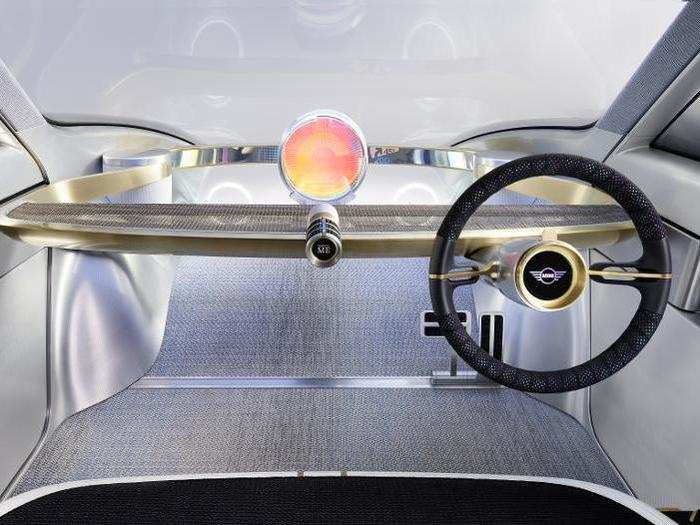 The steering wheel will shift into the center of the console when the car is in autonomous mode.