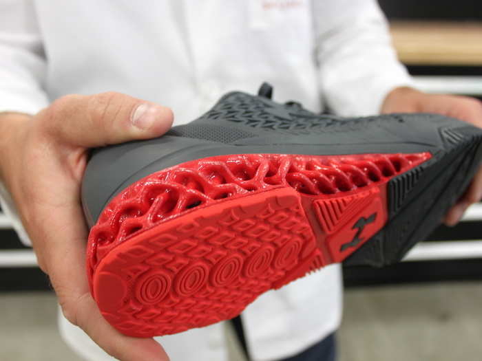 Another machine can 3D-print a pair of shoes from its new line, called the Architech, in just a few hours.