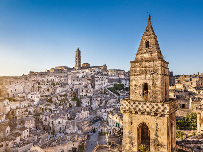 Sleep in a cave and check out a stunning cathedral in the picturesque town of Matera in the south of Italy.