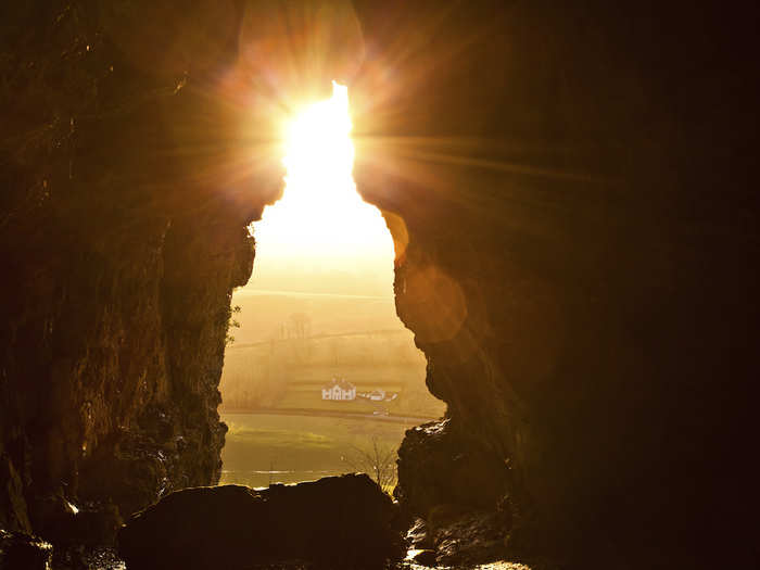 Climb up a mountain to the Caves of Kesh in Ireland