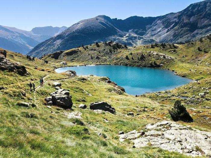 Spend a day hiking amid views of the Pyrenees in Andorra, a small country sandwiched between France and Spain.