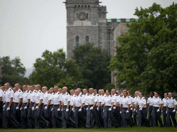 New cadets walk across 